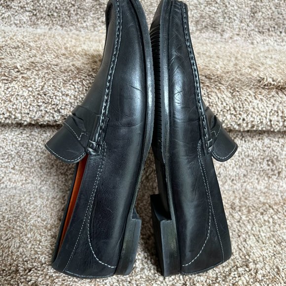 Santoni Men\'s Black Leather Casual Loafers Shoes Loafers main image 5